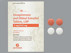 Esto es un Tableta multicolor (2) redondo imprimido con E3 or E6 en la parte delantera, nada en la parte posterior, y es fabricado por GLENMARK PHARMA.