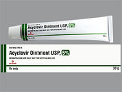 Acyclovir: This is a Ointment imprinted with nothing on the front, nothing on the back.