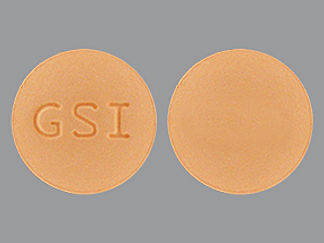 This is a Tablet imprinted with GSI on the front, nothing on the back.