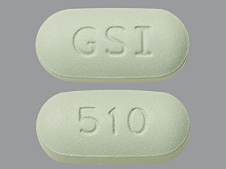 This is a Tablet imprinted with GSI on the front, 510 on the back.