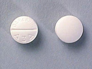 This is a Tablet imprinted with DARAPRIM  A3A on the front, nothing on the back.