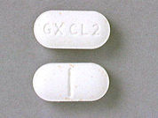 Lamictal: This is a Tablet Chewable Dispersible imprinted with GX CL2 on the front, nothing on the back.