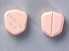 This is a peach shield Tablet imprinted with LAMICTAL  100 on the front, nothing on the back, and is manufactured by GLAXOSMITHKLINE.