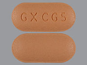 Lamivudine: This is a Tablet imprinted with GX CG5 on the front, nothing on the back.