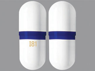 This is a Capsule Dr imprinted with I81 on the front, nothing on the back.