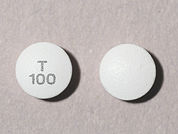 Tarceva: Esto es un Tableta imprimido con T  100 en la parte delantera, nada en la parte posterior, y es fabricado por None.