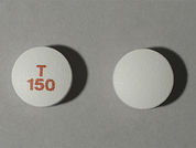 Tarceva: This is a Tablet imprinted with T  150 on the front, nothing on the back.