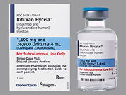 Rituxan Hycela: This is a Vial imprinted with nothing on the front, nothing on the back.