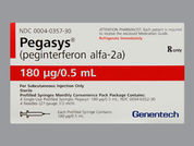 Pegasys: This is a Syringe imprinted with nothing on the front, nothing on the back.