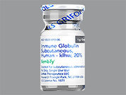 Xembify: This is a Vial imprinted with nothing on the front, nothing on the back.