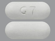 Metformin Hcl Er: Esto es un Tableta Er 24 Hr imprimido con G 7 en la parte delantera, nada en la parte posterior, y es fabricado por None.