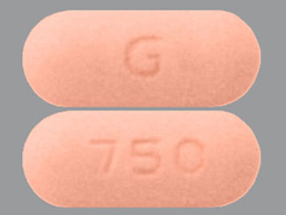 This is a Tablet imprinted with G on the front, 750 on the back.