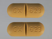 Ziagen: This is a Tablet imprinted with GX 623 on the front, GX 623 on the back.