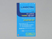 Lamictal: This is a Tablet Dose Pack imprinted with LAMICTAL 25 on the front, nothing on the back.