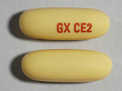 Avodart: This is a Capsule imprinted with GX CE2 on the front, nothing on the back.