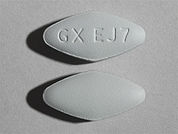 Epivir: This is a Tablet imprinted with GX EJ7 on the front, nothing on the back.
