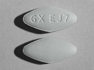 This is a Tablet imprinted with GX EJ7 on the front, nothing on the back.