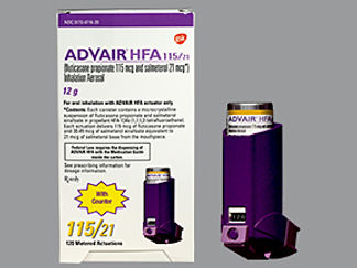 This is a Hfa Aerosol With Adapter imprinted with nothing on the front, nothing on the back.