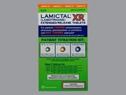 Lamictal Xr: This is a Tablet Er Dose Pack imprinted with LAMICTAL XR 50 or 100 or 200 on the front, nothing on the back.