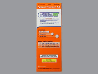 This is a Tablet Disintegrating Dose Pack imprinted with LMT or LAMICTAL on the front, 25 or 50 or 100 on the back.
