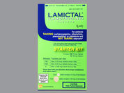 Lamictal: This is a Tablet Dose Pack imprinted with LAMICTAL  25 or LAMICTAL  100 on the front, nothing on the back.