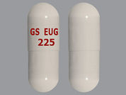 Rythmol Sr: This is a Capsule Er 12 Hr imprinted with GS EUG  225 on the front, nothing on the back.