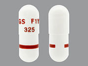 Rythmol Sr: This is a Capsule Er 12 Hr imprinted with GS F1Y  325 on the front, nothing on the back.