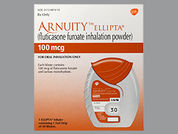 Arnuity Ellipta: This is a Blister With Inhalation Device imprinted with nothing on the front, nothing on the back.