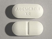 Amoxicillin-Clavulanate Pot Er: This is a Tablet Er 12 Hr imprinted with AUGMENTIN  XR on the front, nothing on the back.