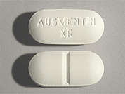 Amoxicillin-Clavulanate Pot Er: Esto es un Tableta LP 12 Hr blanco oblongo imprimido con AUGMENTIN  XR en la parte delantera, nada en la parte posterior, y es fabricado por USANTIBIOTICS,.