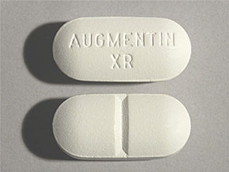 This is a Tablet Er 12 Hr imprinted with AUGMENTIN  XR on the front, nothing on the back.