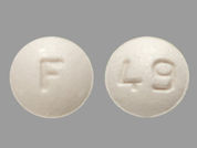 Galantamine: This is a Tablet imprinted with F on the front, 49 on the back.
