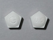 Alprazolam Xr: This is a Tablet Er 24 Hr imprinted with G on the front, 0.5 on the back.