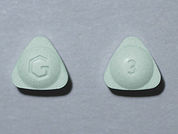 Alprazolam Xr: This is a Tablet Er 24 Hr imprinted with G on the front, 3 on the back.