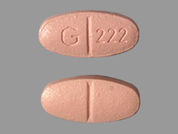 Quinapril-Hydrochlorothiazide: This is a Tablet imprinted with G 222 on the front, nothing on the back.