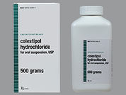 Colestipol Hcl: This is a Granules imprinted with nothing on the front, nothing on the back.