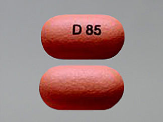 Esto es un Tableta Dr imprimido con D 85 en la parte delantera, nada en la parte posterior, y es fabricado por None.