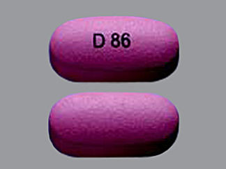 This is a Tablet Dr imprinted with D 86 on the front, nothing on the back.