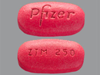 Esto es un Tableta imprimido con Pfizer en la parte delantera, ZTM 250 en la parte posterior, y es fabricado por None.