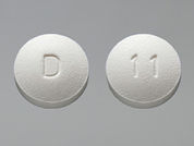 Zidovudine: Esto es un Tableta imprimido con D en la parte delantera, 11 en la parte posterior, y es fabricado por None.