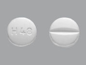 Sulfamethoxazole-Trimethoprim: This is a Tablet imprinted with H 48 on the front, nothing on the back.