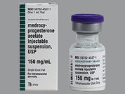 Medroxyprogesterone Acetate: This is a Vial imprinted with nothing on the front, nothing on the back.