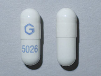 This is a Capsule imprinted with G on the front, 5026 on the back.