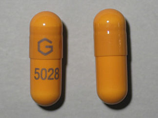 This is a Capsule imprinted with G on the front, 5028 on the back.