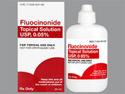 Fluocinonide: This is a Solution Non-oral imprinted with nothing on the front, nothing on the back.