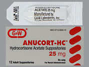 Anucort-Hc: This is a Suppository Rectal imprinted with nothing on the front, nothing on the back.