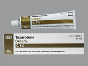 Tazarotene: This is a Cream imprinted with nothing on the front, nothing on the back.