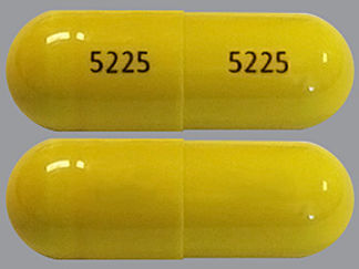 This is a Capsule imprinted with 5225 on the front, 5225 on the back.