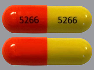 This is a Capsule imprinted with 5266 on the front, 5266 on the back.