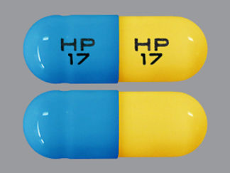 This is a Capsule imprinted with HP  17 on the front, HP  17 on the back.